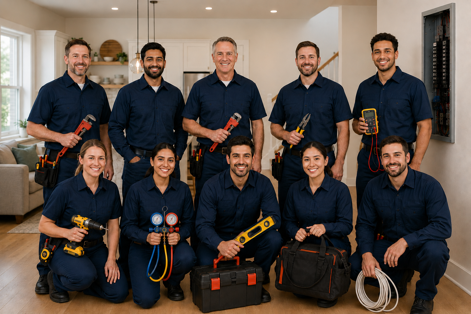 Plumber and Electrician Company Headshot